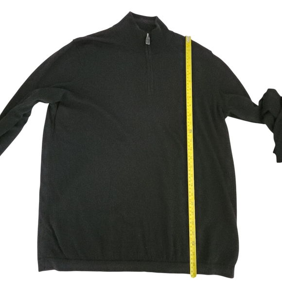 JOS. A. BANK Traveler 1/4 Zip Merino Wool black Sweater xl - Picture 6 of 10